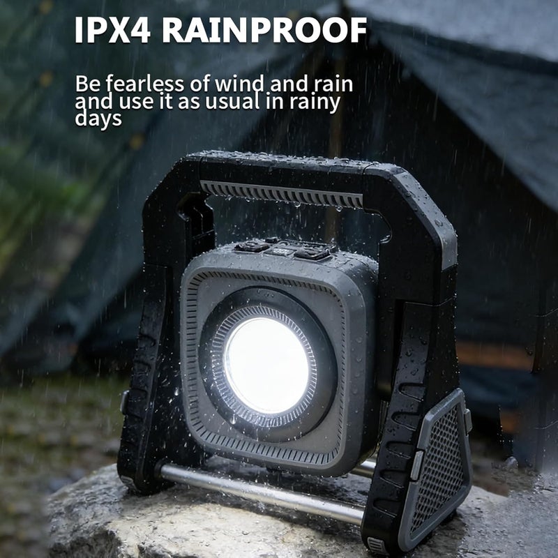 Focket LED Telescoping Work Light, 2100LM Rechargeable Portable Camping Light with 5 COB Modes 8 RGB Colors Stepless Dimming Magnetic Base, for Outdoor Work Emergency Car Repair (Black) - Image 4