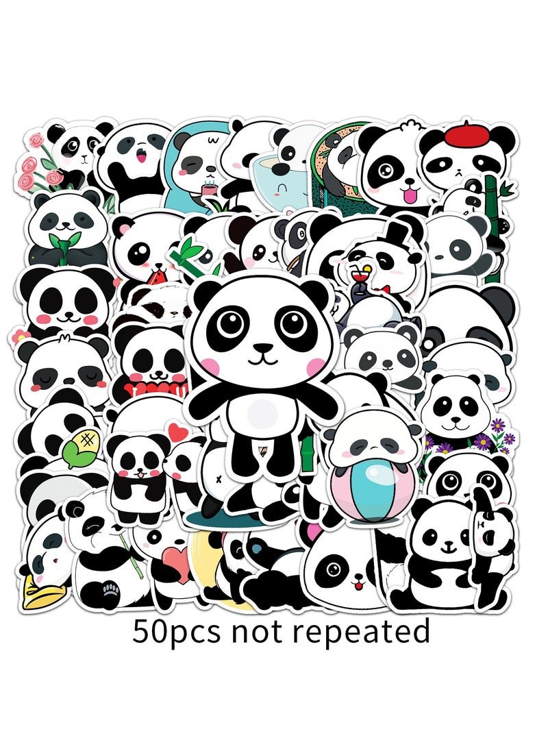 ORAINBOW Panda Stickers 50 Pcs Waterproof Decals for DIY Scrapbooks Laptop Bulk Water Bottle Stickers for Adults  - Image 3