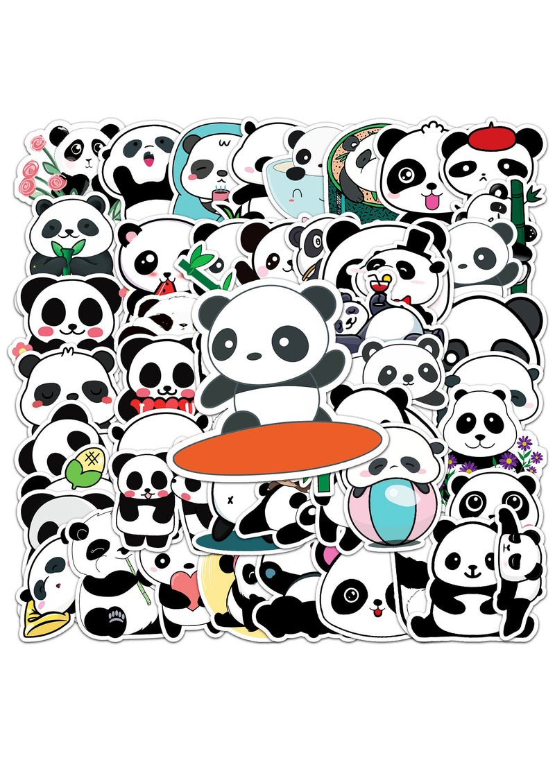 ORAINBOW Panda Stickers 50 Pcs Waterproof Decals for DIY Scrapbooks Laptop Bulk Water Bottle Stickers for Adults  - Image 1