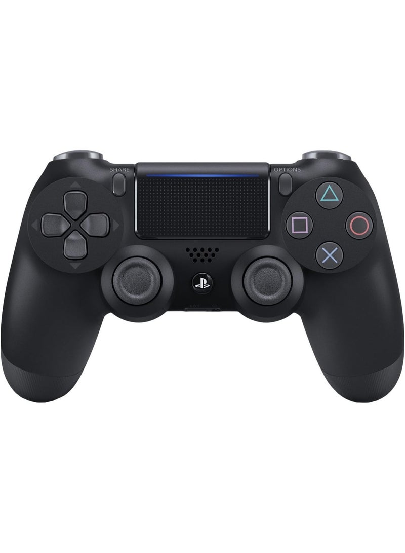 يد تحكم لاسلكية بلايستيشن دوال شوك 4 لجهاز PS4 – أسود | وحدة تحكم بلوتوث للألعاب مع لوحة لمس، مستشعر حركة، أزرار دقيقة، عصي تناظرية، سماعة مدمجة، بطارية قابلة لإعادة الشحن، ذراع ألعاب لاسلكي - Image 1