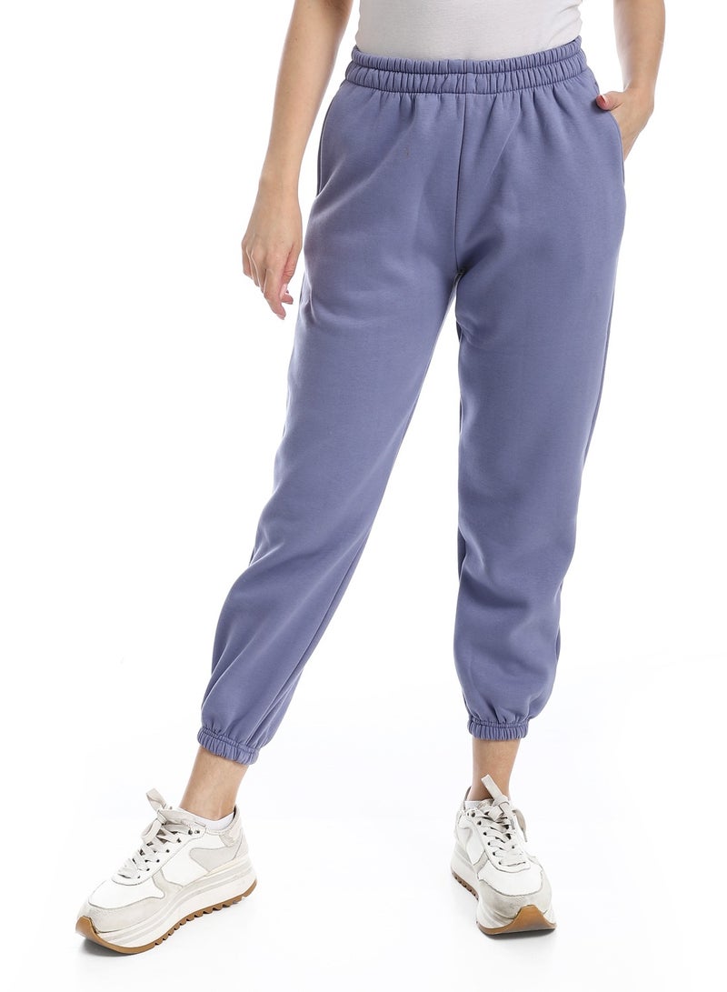 Andora Melton Elastic Sweatpants_Light Purple - Image 1