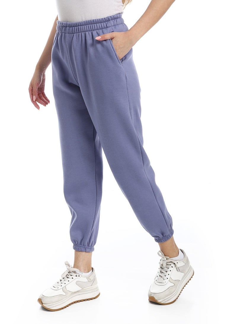 Andora Melton Elastic Sweatpants_Light Purple - Image 2