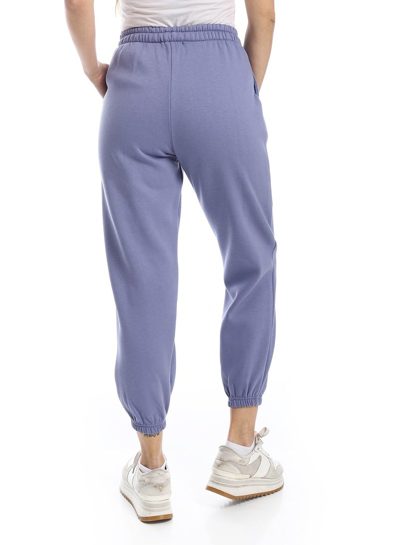Andora Melton Elastic Sweatpants_Light Purple - Image 3