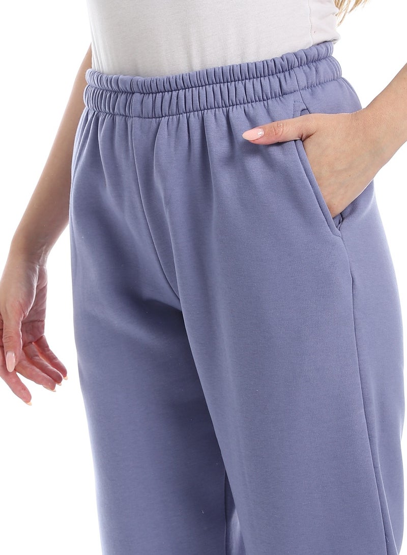 Andora Melton Elastic Sweatpants_Light Purple - Image 4