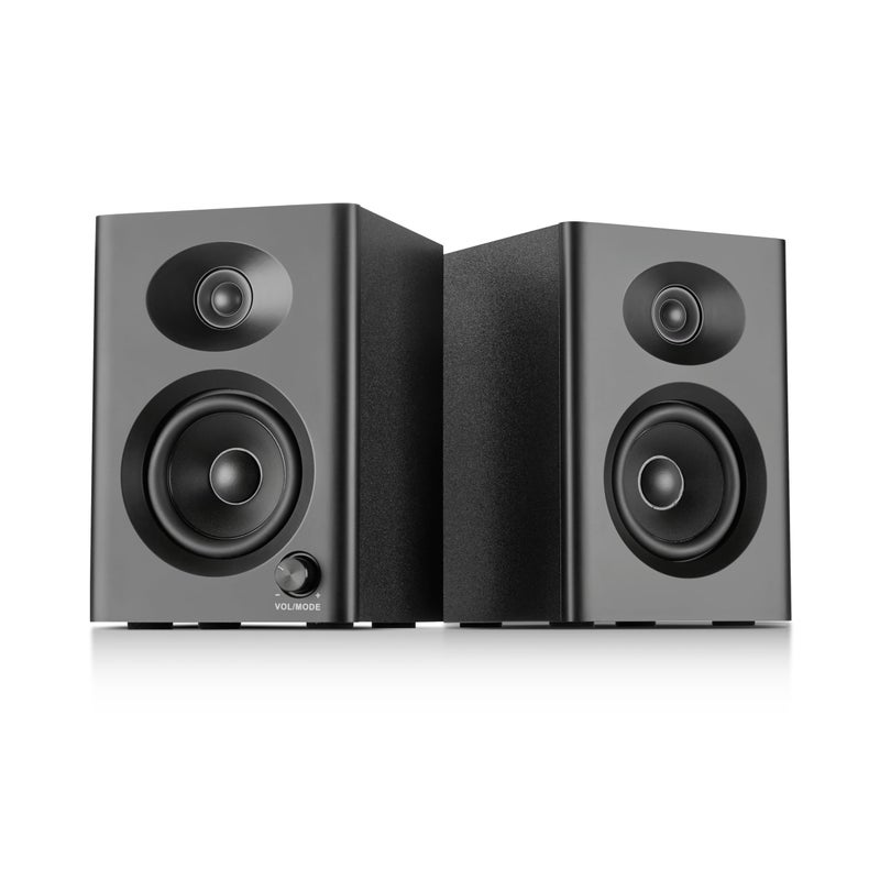 NSY Audio Computer Speakers for Desktop PC - 60W Bluetooth Surround Sound with Bass, Active Powered Speakers for Monitor, Laptop, Gaming & TV, (Black Pair) - Image 1