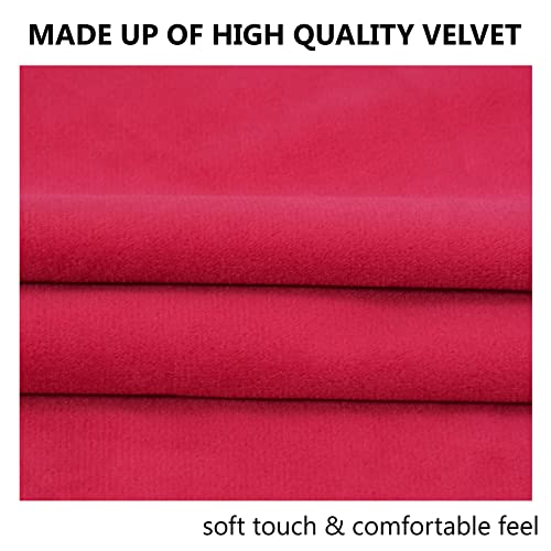 Yellow Weaves Soft Velvet Fabric 250 TC Cushion Cover 16 X 16 Inches, Set Of 5, (Pink) - Image 3
