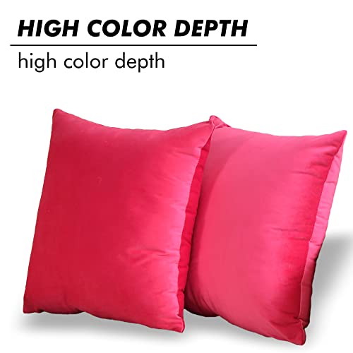 Yellow Weaves Soft Velvet Fabric 250 TC Cushion Cover 16 X 16 Inches, Set Of 5, (Pink) - Image 5