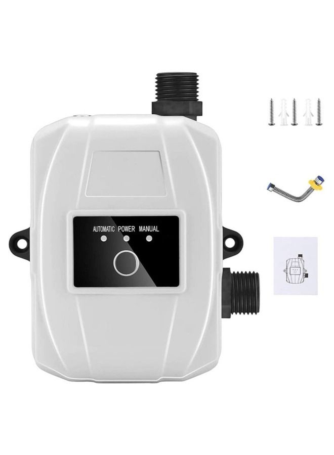 Water Booster Pump,24V Portable Automatic Pressure Pump,150W Shower Pump with Flow Switch, Hot Cold for Tap Water/Toilet/Bathroom (White) - Image 1