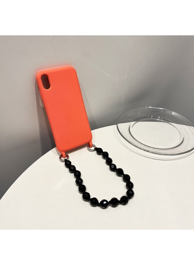 NIBEMINENT Super Cute Beaded Phone Charm – Trendy Phone Chain Wrist Strap, Shining Beads Chain Lanyard for Cell Phone