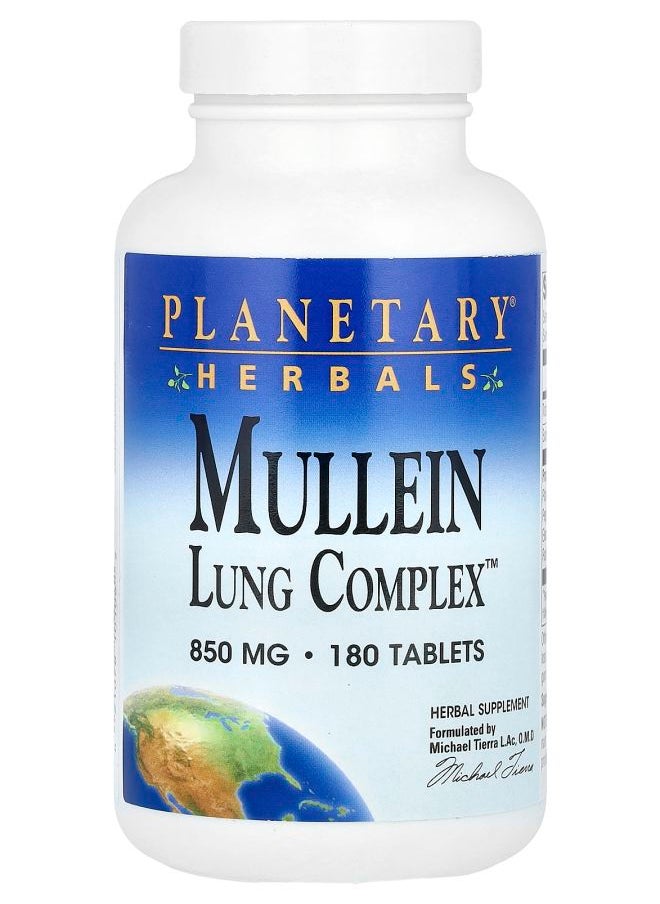 PLANETARY HERBALS Mullein Lung Complex™ 180 Tablets 