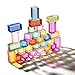 Dinhon 30 Pcs Mixed Acrylic Blocks Set 10 Long 25x25x5CM 20 Cube 25x25x25CM Rainbow Gem Blocks Sensory Stacking Toy for 1 2 3 4 Years Old Boys Girls Gift with Rich Building Possibilities - Image 2