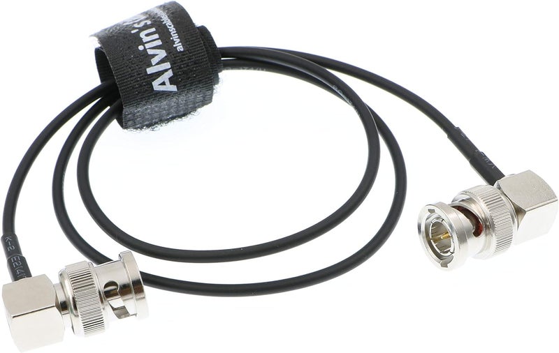 Alvin's Cables كابل 3G SDI BNC إلى BNC رفيع ومرن لسوني FS5| FS7| FX6، لكانون C300، كاميرا بلاك ماجيك URSA، شاشة أتموس نينجا| شوجون، زاوية صحيحة 60CM| 2 قدم - Image 1