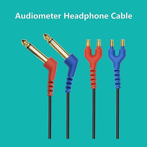 daily headset Audiometer Headphone Earphone Cable for TDH39 & DD45 Audiometric Headsets with Gold-Plated 2 x 6.35 mm Mono Jack, Length 2 Meter - Image 4