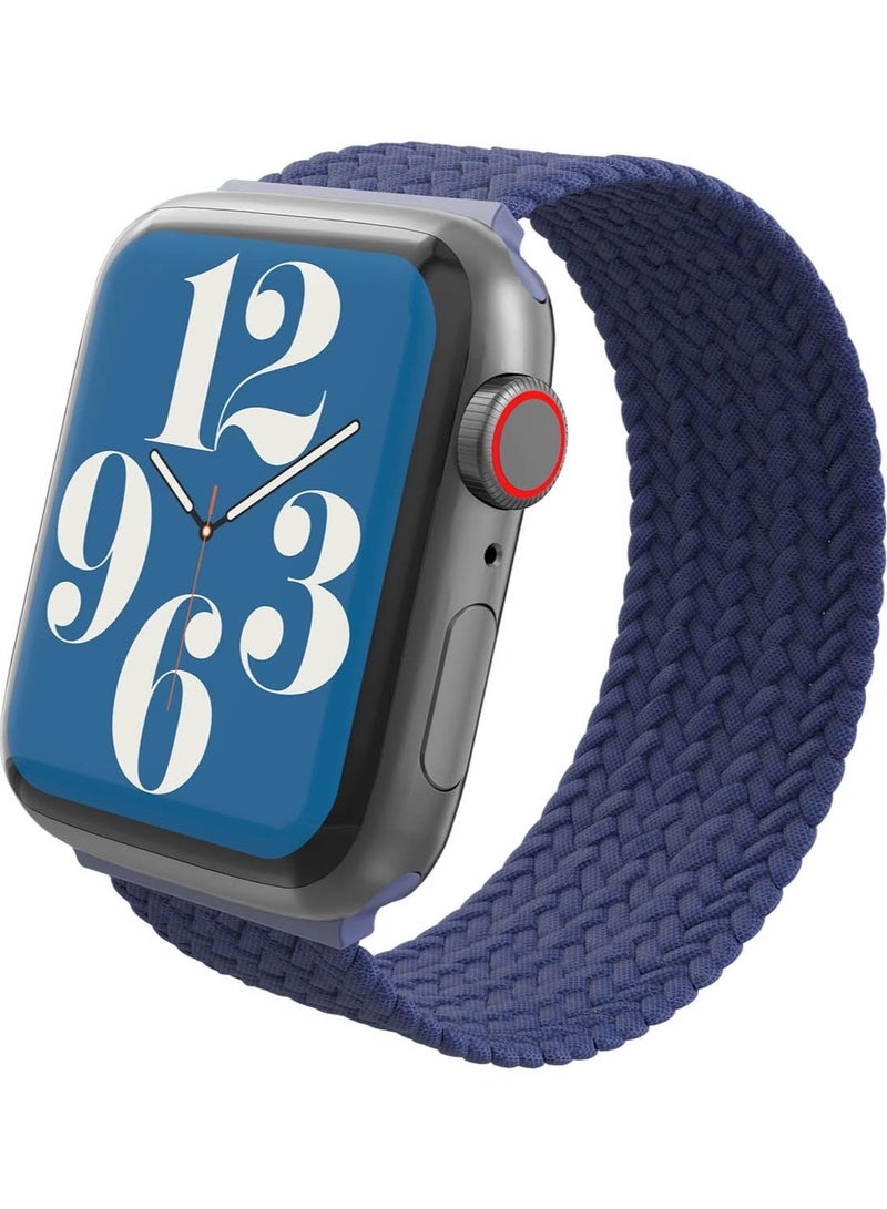 Gear4 Braided Apple Watch Series 8/7 (45mm), Series 6/SE/5/4 (44mm) and Series 3/2/1 (42mm) Band (Large) - Navy Blue - Image 2
