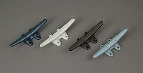 Mayrich Set of 4 Coastal Color Cast Iron Nautical Boat Cleat Wall Hooks,multicolor,Large-X-Large - Image 2