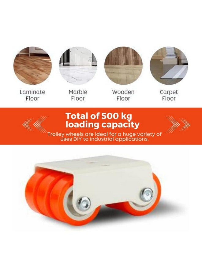 NB Crafted Non Moving Heavy Duty Caster Wheel for Furniture, Table, Bed, Trolley, Sofa - Weight Capacity upto 300-400 Kg (Pack of 4) - Image 3