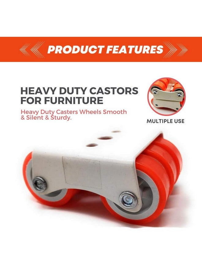 NB Crafted Non Moving Heavy Duty Caster Wheel for Furniture, Table, Bed, Trolley, Sofa - Weight Capacity upto 300-400 Kg (Pack of 4) - Image 5