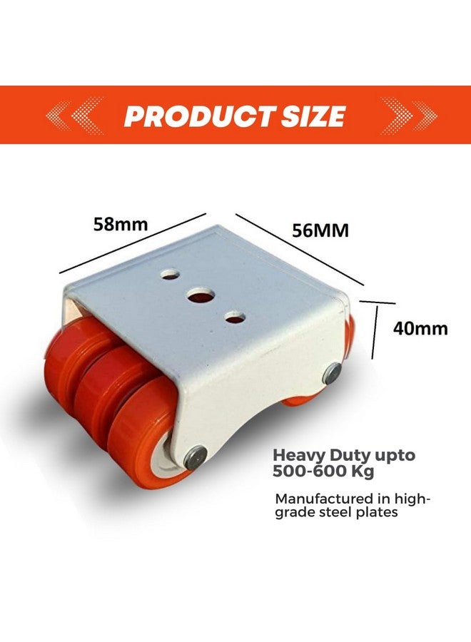 NB Crafted Non Moving Heavy Duty Caster Wheel for Furniture, Table, Bed, Trolley, Sofa - Weight Capacity upto 300-400 Kg (Pack of 4) - Image 4