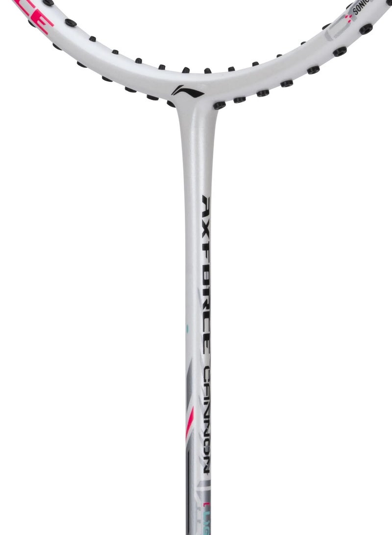 Li-Ning Axforce Light Cannon 4U Badminton Racket Unstrung (White) - Image 3