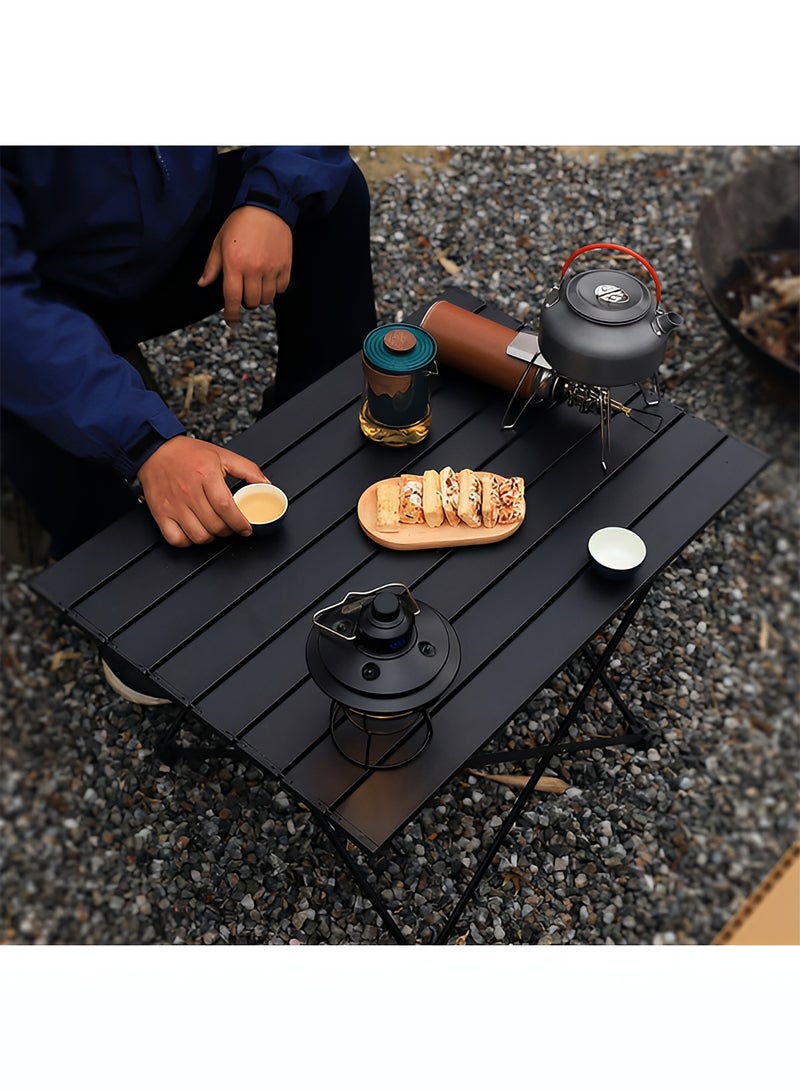 تايمي طاولة تخييم قابلة للطي مع حقيبة حمل، طاولة محمولة للتخييم والنزهات والرحلات والشواء والشاطئ والحديقة والسفر - 56×46×40 سم - Image 4