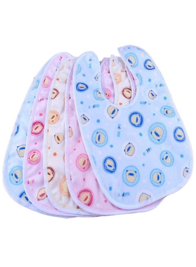 Brandonn Fashions Newborn Double Layered Waterproof Button Bibs Multicolor - Image 1
