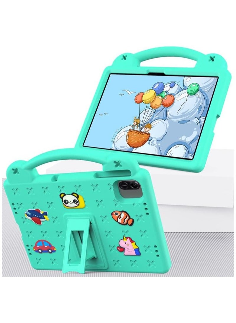 Kids Case Compatible with Honor Pad X8a 11-inch 2024 Anti-Fall Shockproof Stand Hand-Held EVA Protective Cover for Honor Pad X8a (Green) - Image 5