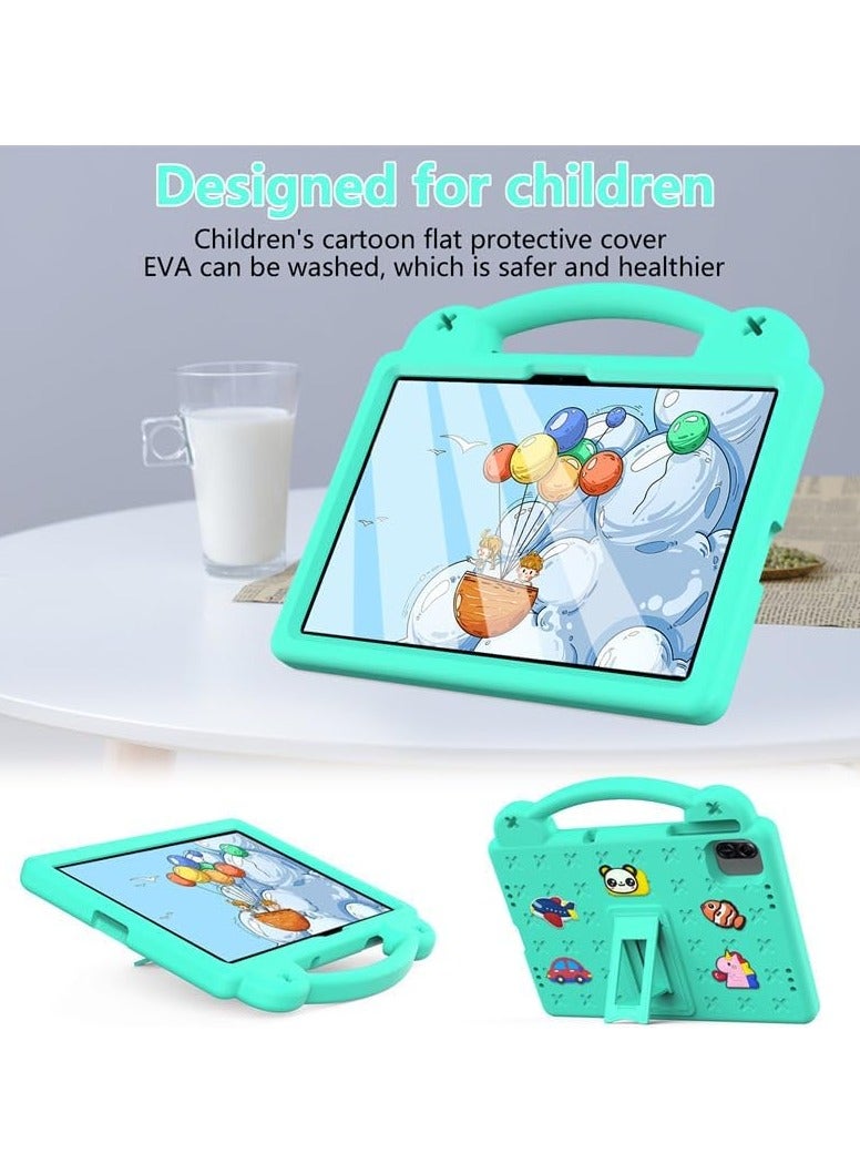 Kids Case Compatible with Honor Pad X8a 11-inch 2024 Anti-Fall Shockproof Stand Hand-Held EVA Protective Cover for Honor Pad X8a (Green) - Image 3