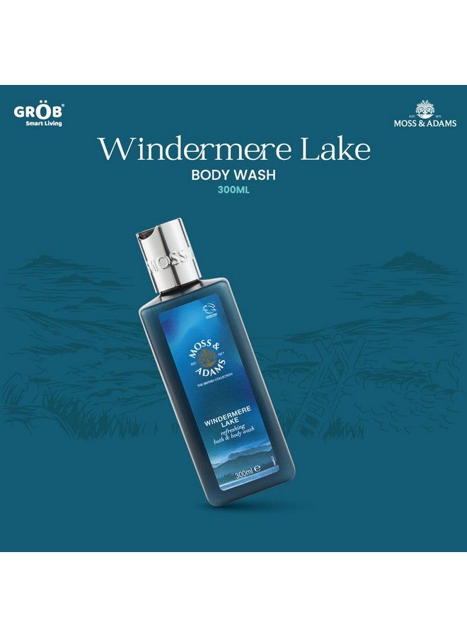 GROB Moss & Adams Windermere Lake refreshing for body wash & Shower Gel for Women and Men - 300ml| Soap-Free Bodywash| Smart Living Product - Image 2