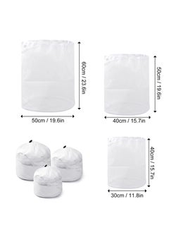 Generic 3-Piece Nylon Drawstring Mesh Laundry Bag Set – Large, Medium, Small Washing Bags for Delicates, Clothes, and Toy Organization  - Image 2
