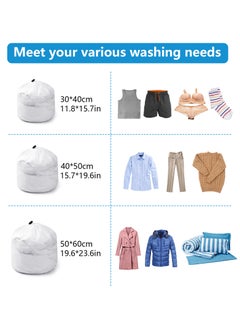 Generic 3-Piece Nylon Drawstring Mesh Laundry Bag Set – Large, Medium, Small Washing Bags for Delicates, Clothes, and Toy Organization  - Image 4