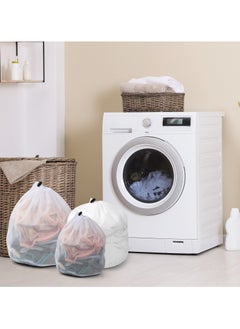 Generic 3-Piece Nylon Drawstring Mesh Laundry Bag Set – Large, Medium, Small Washing Bags for Delicates, Clothes, and Toy Organization  - Image 5