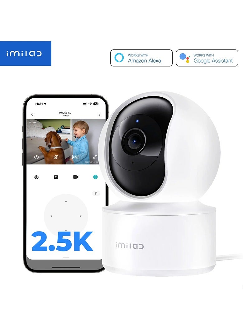 Imilab Smart Security Camera Indoor Plug-in Wi-Fi 2.5K C21 - White - Image 2