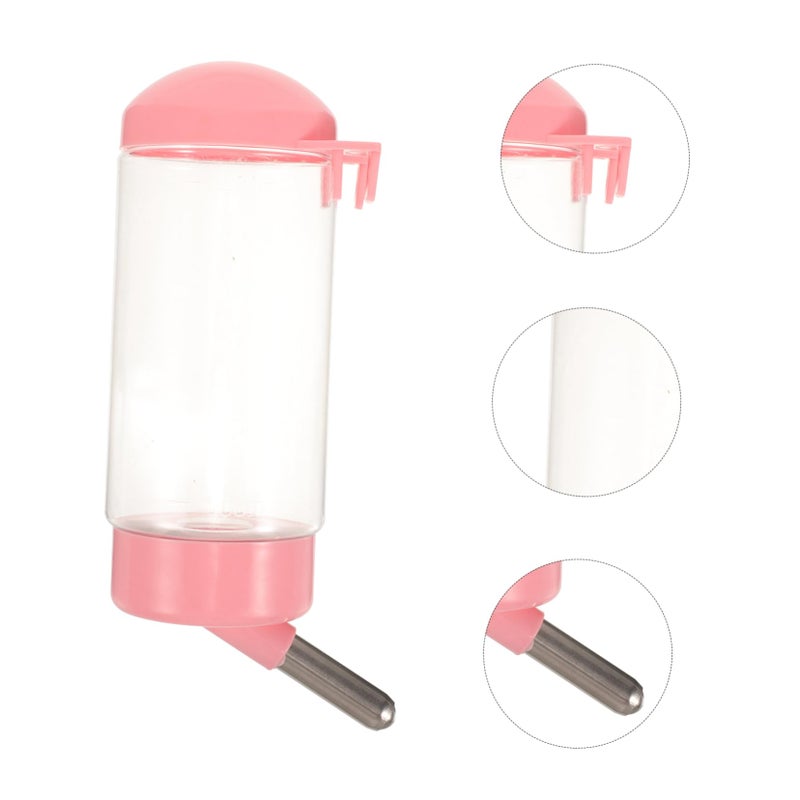 Pink 400ML Leakproof Hanging Water Bottle For Dogs Cats Small Animals Travel Outdoor - Image 5