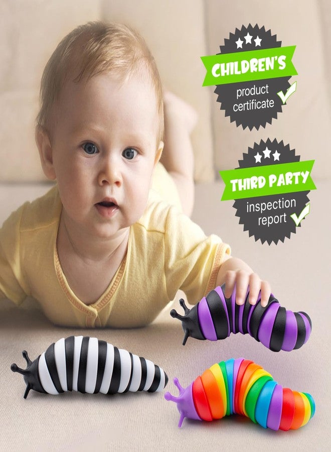 Cevioce Easter Basket Stuffers for Kids 3PCS Slug Fidget Toys for Kids & Adults Children Toddlers Sensory Toys for Kids 3+ Autism Toys Autistic ADHD Travel Toys Teens Gifts for Kids Boys Girls - Image 3