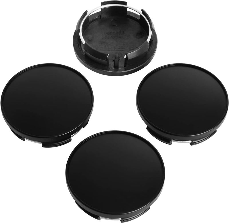 KitsPro 2.5Inch 63MM Wheel Center Caps for Dodge RAM 6KF18TRMAA Rim Hub Caps, Pack of 4 (Matte Black, Outer 63MM, Inner 56MM) - Image 1
