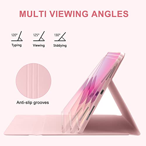 TaIYanG Keyboard Case for iPad Air 13-inch M4/M3/M2/Pro 12.9 (6th&5th Generation), Detachable Bluetooth Keyboard Case with Pencil Holder,Auto Sleep/Wake for iPad Air 13"(2025&2024)/Pro 12.9, Pink - Image 3