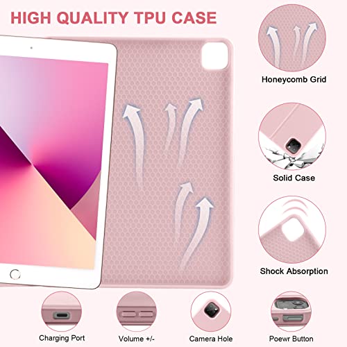 TaIYanG Keyboard Case for iPad Air 13-inch M4/M3/M2/Pro 12.9 (6th&5th Generation), Detachable Bluetooth Keyboard Case with Pencil Holder,Auto Sleep/Wake for iPad Air 13"(2025&2024)/Pro 12.9, Pink - Image 4