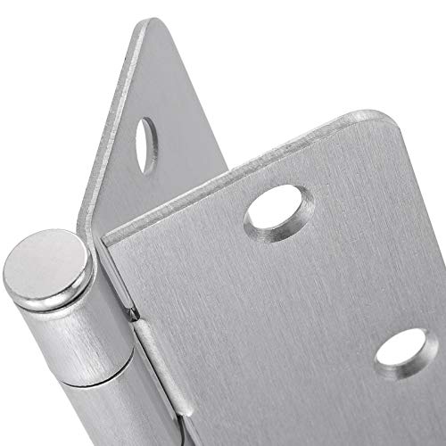 ZEONHAK 24 Pack Satin Nickel Door Hinges, 3.5 Inch Nickel Door Hinges with Mounting Screws, 1/4" Radius Corners, Silver 12 Pairs Bedroom Door Hinge Sturdy Door Hardware - Image 3
