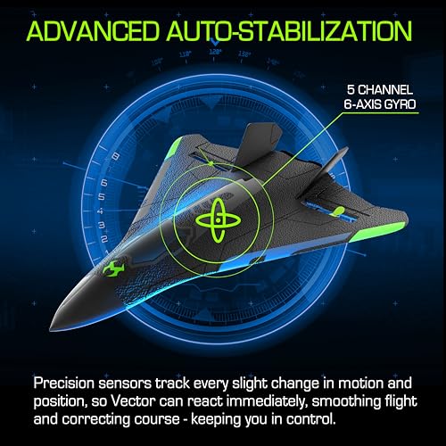 Sky Viper Vector Performance RC Plane, up to 45 MPH, 1-Touch Stunts, Rechargeable Battery - Image 3