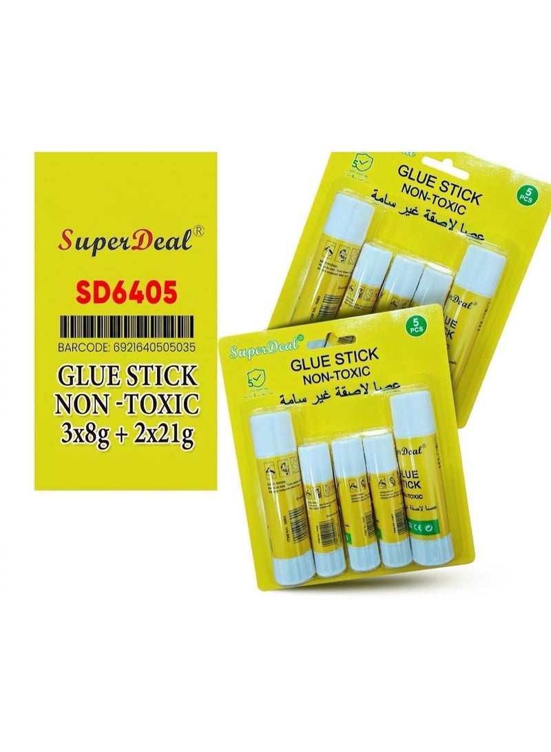 SUPER DEAL Glue Stick 3x8g +2x21g Offer Pack - Image 2