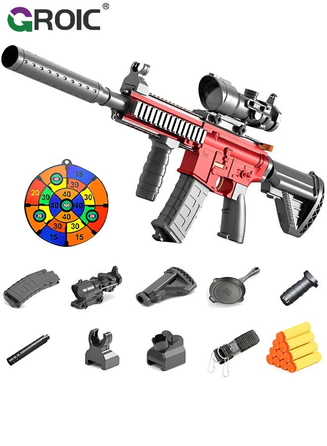 GROIC Soft Bullets Gun,Toy Gun Light and Soft Bullets Education Toy,Blaster Gun M416,Double Mirror Effect Toy Guns,DIY Toy with Rich Accessories ,Shooting Games Toys for Kids, Kids Holiday Birthday Gifts - Image 1