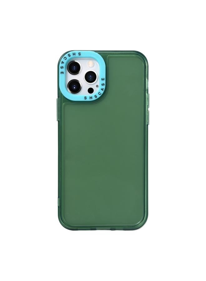 S-TOP Case For iPhone 12 Pro Color Contrast Lens Frame Transparent TPU Phone Case - Image 1