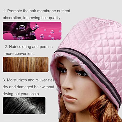 Adbeni Hair Care Thermal Head Spa Cap Treatment with Beauty Steamer Nourishing Heating Cap, Spa Cap For Hair, Spa Cap For Women (PINK - Image 5