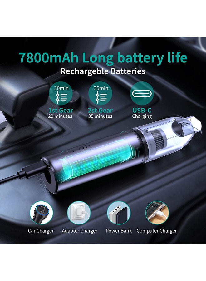 ISank Air Duster & Mini Vacuum Cordless 2 in 1, Powerful 70000RPM/10000PA, 2 Speeds, 7800mAh Electric Compressed Air Blower, Replaces Air Cans for Computer/Keyboard, Car - Image 5