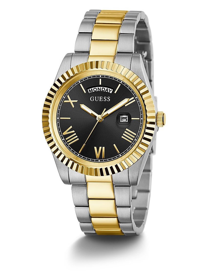 GUESS ساعة غس للرجال من الفولاذ المقاوم للصدأ بتصميم مزدوج اللون GW0265G5 - Image 3