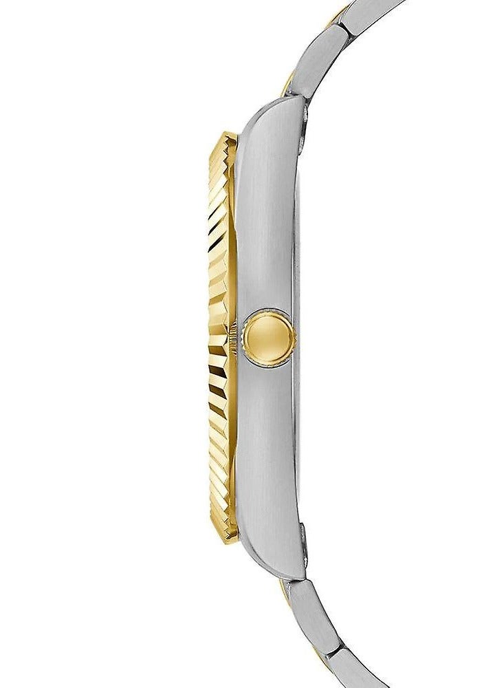 GUESS ساعة غس للرجال من الفولاذ المقاوم للصدأ بتصميم مزدوج اللون GW0265G5 - Image 4