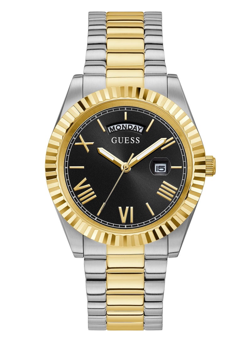 GUESS ساعة غس للرجال من الفولاذ المقاوم للصدأ بتصميم مزدوج اللون GW0265G5 - Image 1