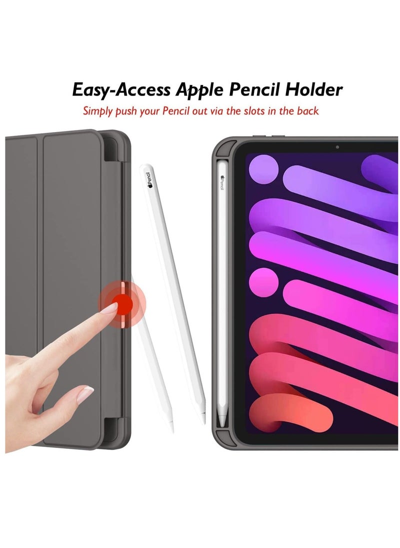 JAJEEK NEW Smart Case with Pencil Holder Compatible with iPad Mini 6, Trifold Stand Smart Case with Soft TPU Back, Auto Wake/Sleep, Dust Proof & Anti-Fingerprint, Heavy Duty Protection - Image 2