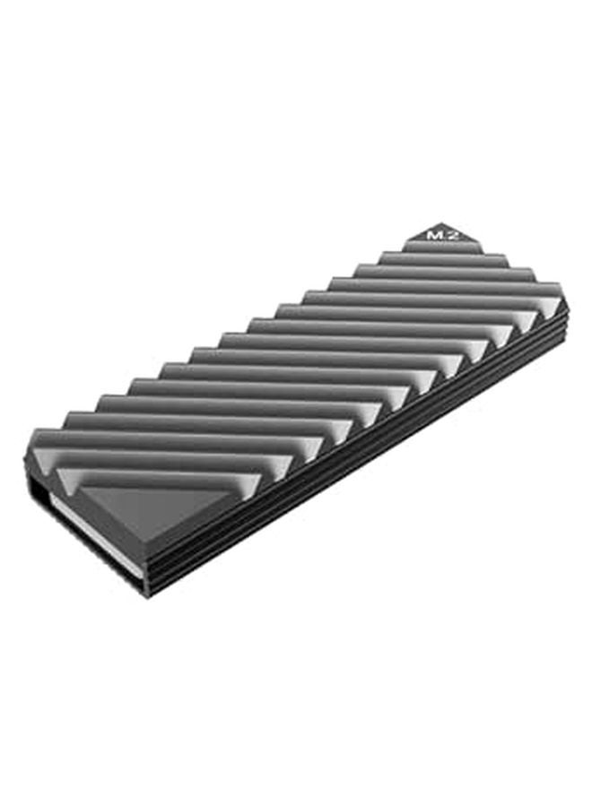 مشتت حرارة من الألومنيوم لـ SSD مع زعنفة تبريد ووسادة حرارية لتعزيز تبديد الحرارة - Image 1