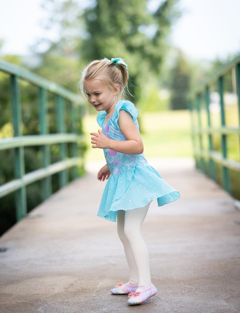 Arshiner Girls Ruffle Sleeve Ballet Dance Dress Tutu Skirted Leotard - Image 4